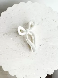 Golden Tribe Hair>Bow Clip - White