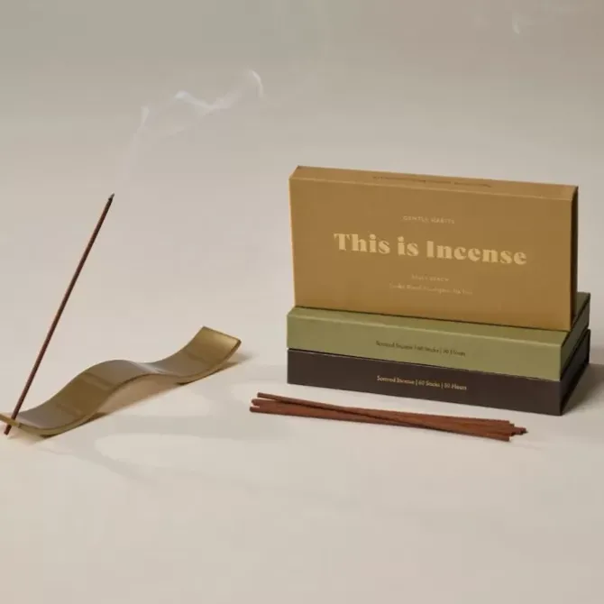 Gentle Habits Homewares>Brass Wave Incense Holder