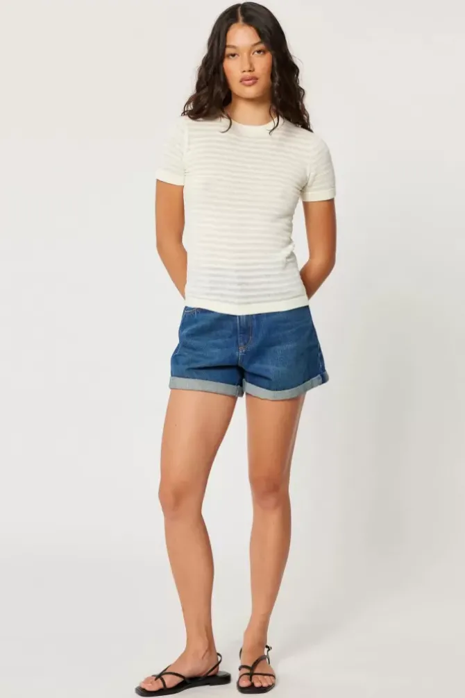 Rolla's Jeans Tops>Classic Tee Edgar - White