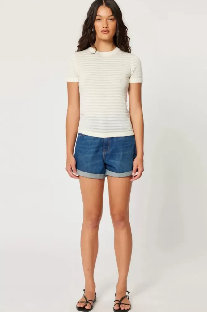 Rolla's Jeans Tops>Classic Tee Edgar - White