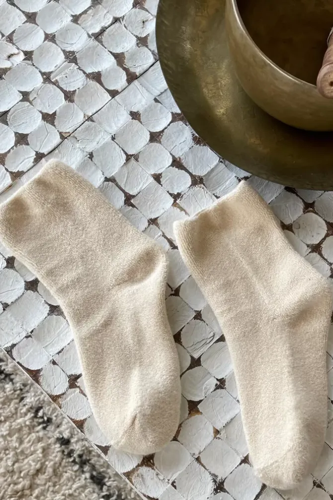 Le Bon Shoppe Socks>Cloud Socks - Ecru