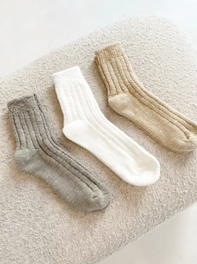 Le Bon Shoppe Socks>Cottage Socks - Heather Grey