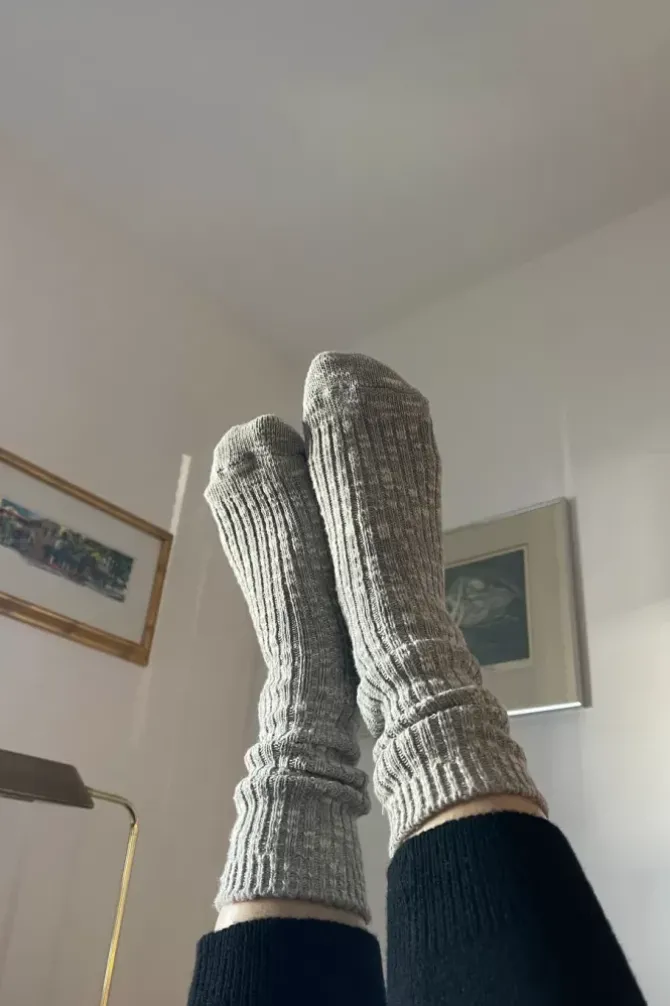 Le Bon Shoppe Socks>Cottage Socks - Heather Grey