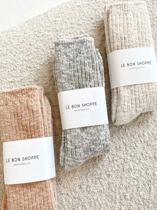 Le Bon Shoppe Socks>Cottage Socks - Peachy Keen