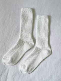 Le Bon Shoppe Socks>Cottage Socks - White Linen