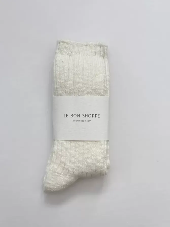 Le Bon Shoppe Socks>Cottage Socks - White Linen