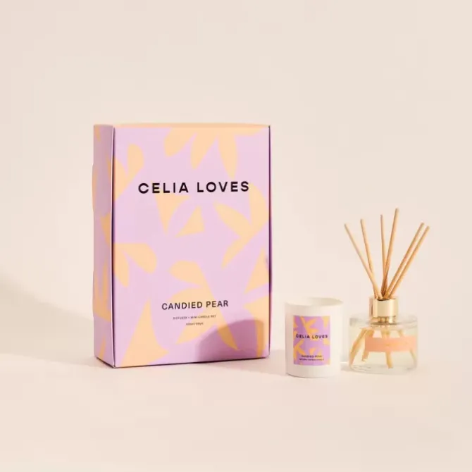 Celia Loves Candles & Incense|Homewares>Duo Set - Candied Pear