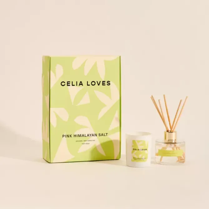 Celia Loves Candles & Incense|Homewares>Duo Set - Pink Himalayan Salt