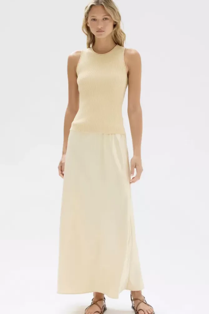 Assembly Label Tanks>Faye Knit Tank - Pannacotta