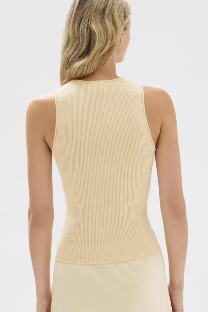 Assembly Label Tanks>Faye Knit Tank - Pannacotta