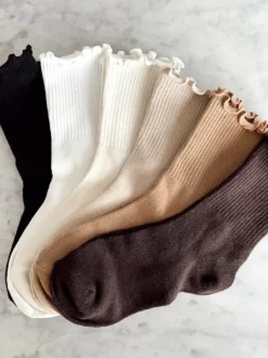 Golden Tribe Gift Packs>Frill Sock Pack - Natural