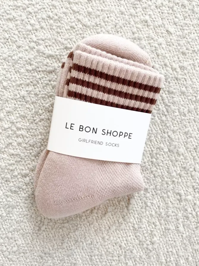 Le Bon Shoppe Socks>Girlfriend Socks - Bellini Stripe
