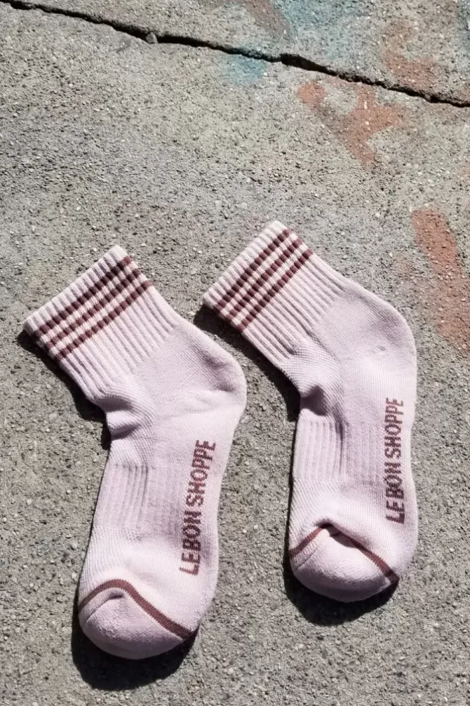 Le Bon Shoppe Socks>Girlfriend Socks - Bellini Stripe
