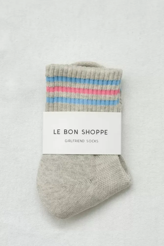 Le Bon Shoppe Socks>Girlfriend Socks - Bright Grey