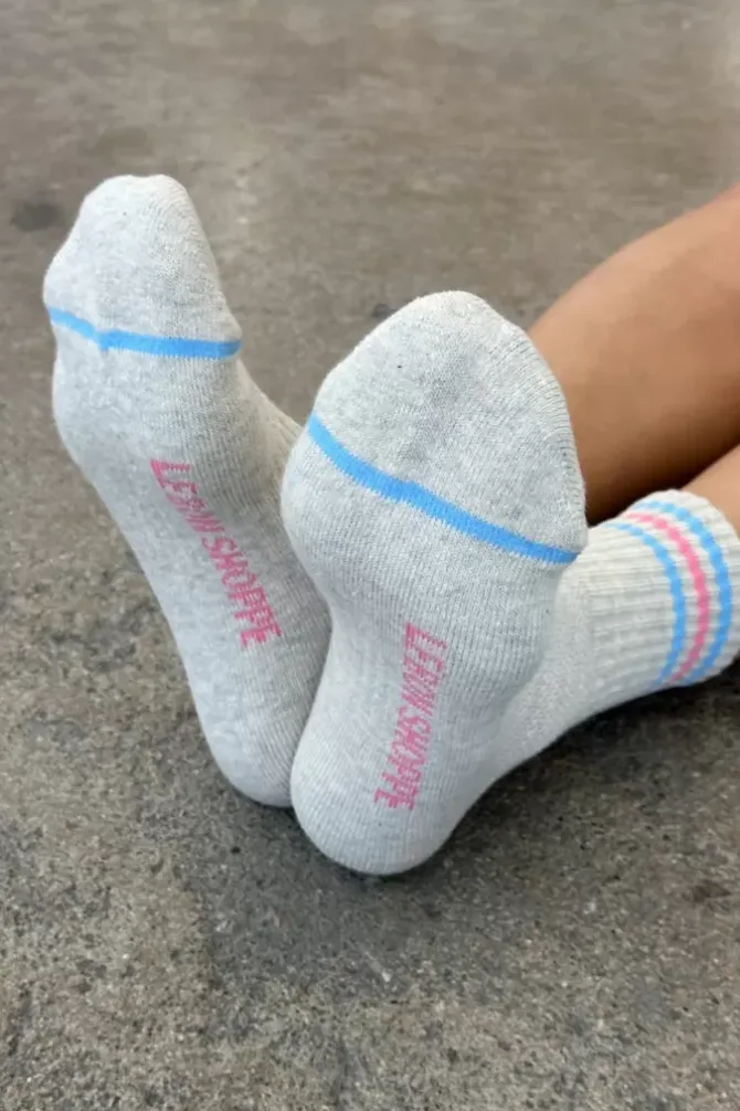 Le Bon Shoppe Socks>Girlfriend Socks - Bright Grey