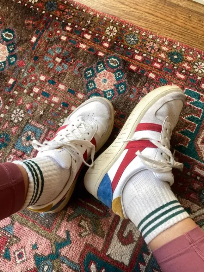 Le Bon Shoppe Socks>Girlfriend Socks - Egret Stripe