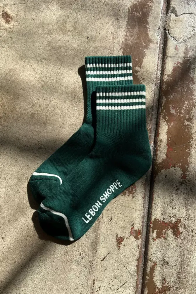 Le Bon Shoppe Socks>Girlfriend Socks - Hunter Green