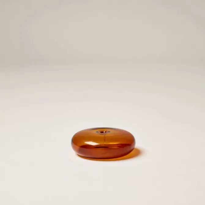 Gentle Habits Homewares>Glass Vessel Incense Holder - Amber