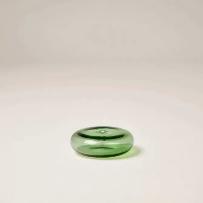 Gentle Habits Homewares>Glass Vessel Incense Holder - Green