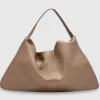 Brie Leon Handbags>Harlow Slouch Tote Bag - Stone Nappa