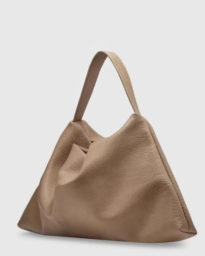 Brie Leon Handbags>Harlow Slouch Tote Bag - Stone Nappa