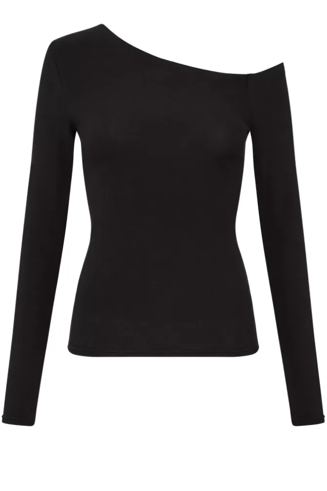 Nude Lucy Tops>Kyan LS Top - Black