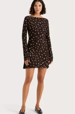 Faithfull the Brand Dresses>Lilou Mini Dress - Clove Brown