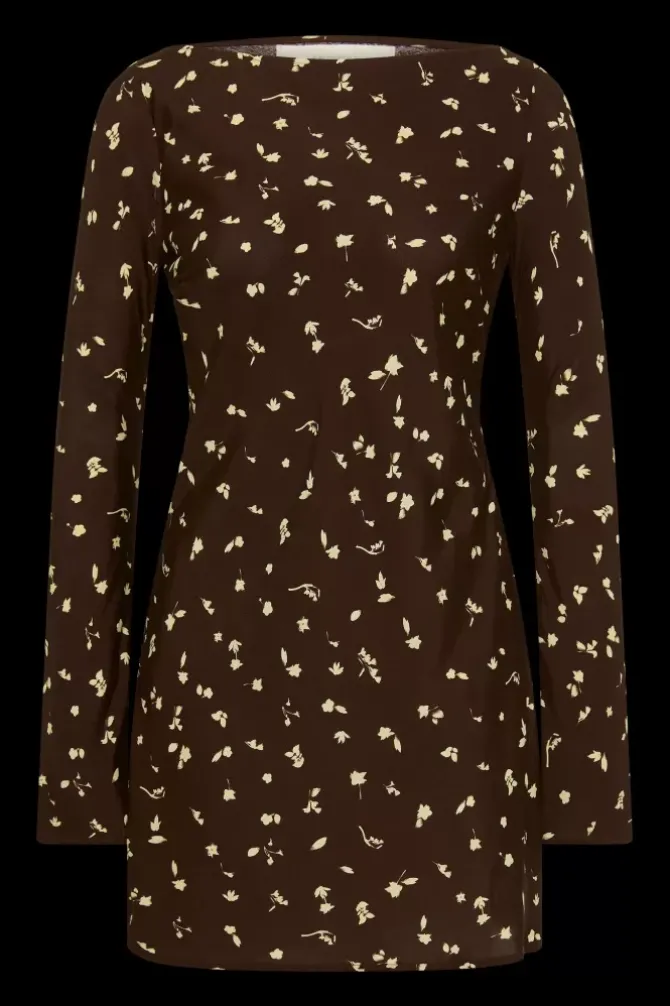 Faithfull the Brand Dresses>Lilou Mini Dress - Clove Brown