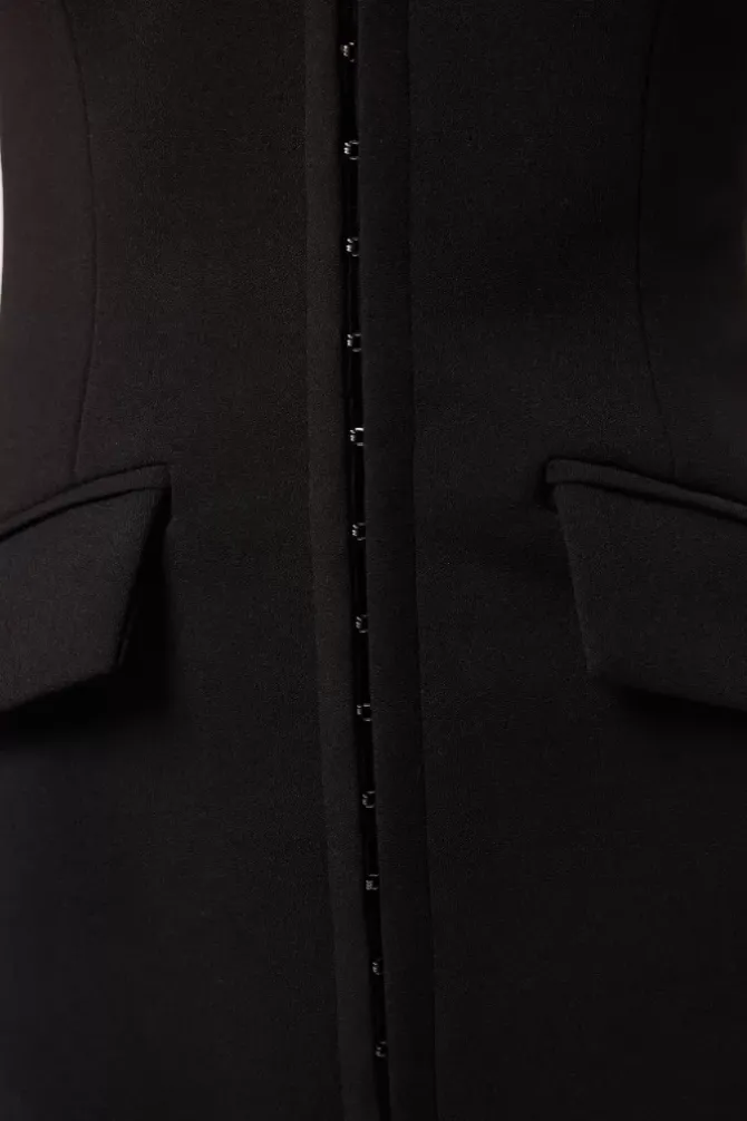 Mossman Dresses>Linear Mini Dress - Black