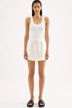 Nude Lucy Skirts>Lounge Linen Skirt - White