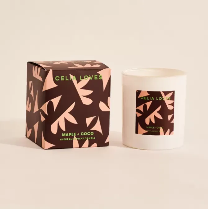Celia Loves Candles & Incense>Maple & Coco Candle