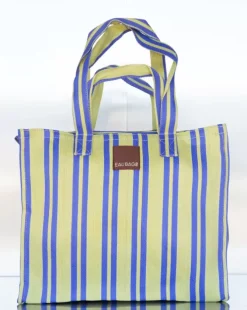Eau Bags Handbags>Marché - Powder Blue & Lemon