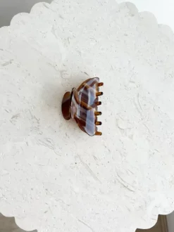 Golden Tribe Hair>Mini Abbey Clip - Caramel Stripe