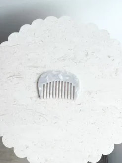 Golden Tribe Hair>Mini Comb - White Marble