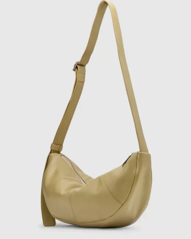 Brie Leon Handbags>Mischa Crescent Bag - Harvest