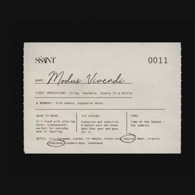 Ssaint Parfume Perfume>Modus Vivendi - 50ml