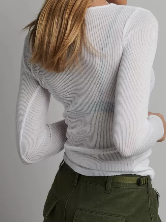 Bayse Brand Tops>Myles Crew Neck Top - White