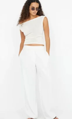 Bec + Bridge Pants|Matching Sets>Ninah Elasticated Pant - White