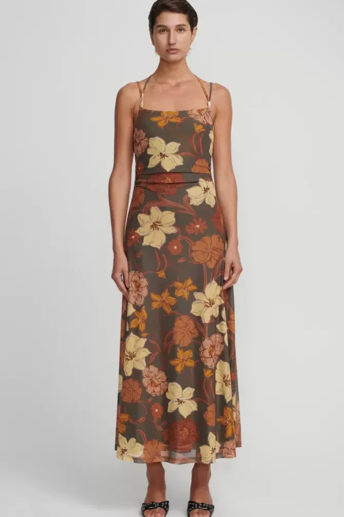 Hansen and Gretel Dresses>Odessa Maxi Dress - Moss Floral