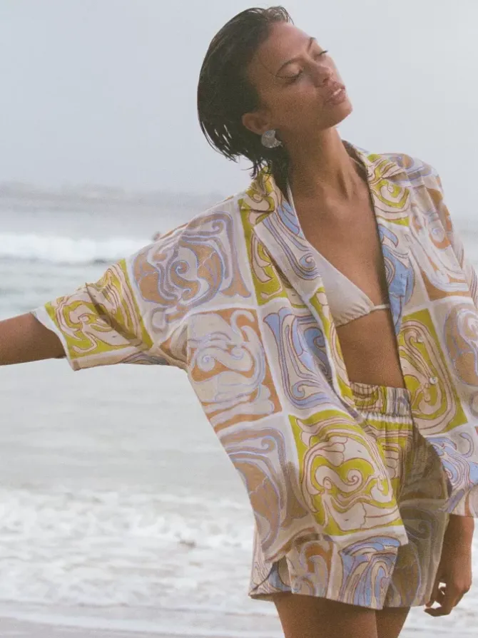 Soleil Soleil Shirts|Shorts>Overswim Set - Siren Tile