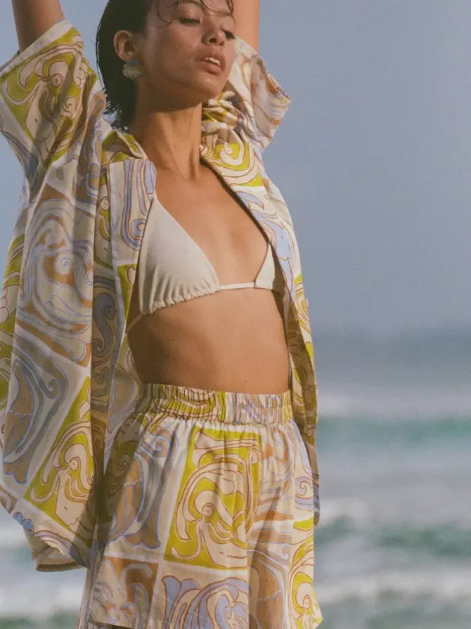 Soleil Soleil Shirts|Shorts>Overswim Set - Siren Tile