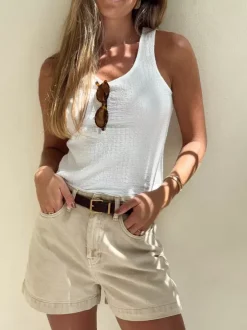 BLVD. the label Pants>Parker Tailored Trousers - Beige