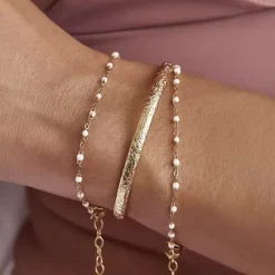 Arms of Eve Jewellery|Jewellery>Peggy Gold And Enamel Bracelet - Vanilla