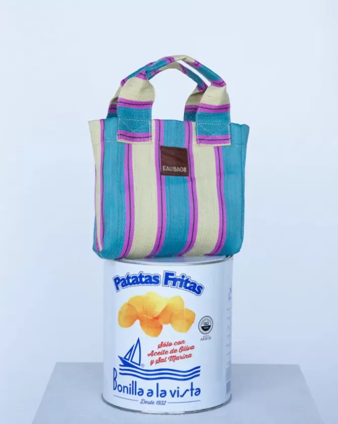 Eau Bags Handbags>Petite - Cerulean & Butter