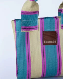 Eau Bags Handbags>Petite - Cerulean & Butter