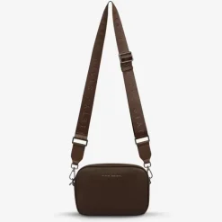 Status Anxiety Handbags>Plunder with Webbed Strap - Cocoa