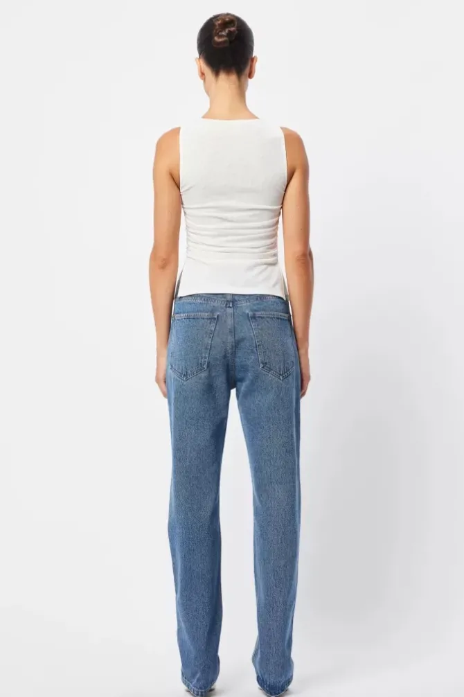 Mossman Tops>Rebound Top - White