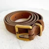 BLVD. the label Belts>Regular Suede Belt - Camel