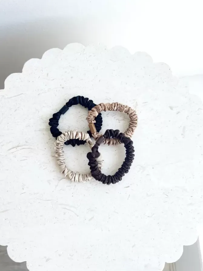 Golden Tribe Hair|Gift Packs>Silk Scrunchie Pack - Natural