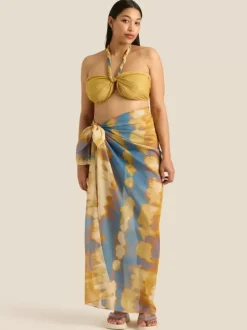 Soleil Soleil Scarves>Square Pareo - Tidal